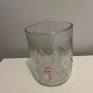 Anthropologie Candy Cane Juice Glass